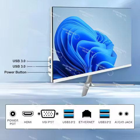 22/24/27 Inch All-in-One Desktop PC with Full HD Touchscreen LCD Display Intel Core Processor I3/I5/