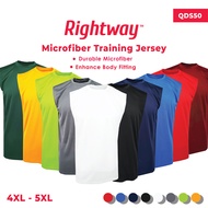 RIGHTWAY Quick Dry Sleeveless 4XL 5XL 6XL 7XL Plus / Big Size Best Selling Unisex Sportwear Microfiber Training Jersey Vest Singlet Men T-Shirt QDS50