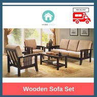 Wooden Sofa Set - Fabric Covers