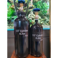 New Co2 Black Steel Cylinder - WITH 100% Full Co2