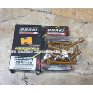 OSAKI Gold Crankcase Bolts Set for Mio i 125/Mio Soul i 125