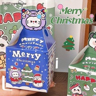 Ful  Cartoon Christmas Party Gift Box Portable Christmas Gift Paper Box For Cookie Candy Apple Merry Christmas Packaging Supplies nn