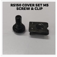M5 SCREW + CLIP  BODY COVER COVERSET SCREW SKRU  RS150  TRADE KASAR M5