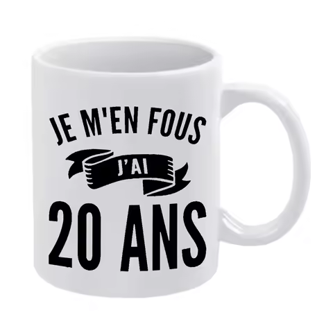 1pc,Je,m'en,fous 11oz Ceramic Coffee Mug for Restaurant and Business, Perfect for All Seasons, Ideal
