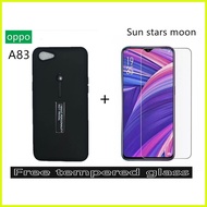 ♞,♘Oppo A83 Armor case with ring stand free tempered glass