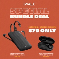 *SPECIAL BUNDLE DEAL* iWALK Scorpion 12000X 12000mAh Power Bank [UBT12000X] + Amour Air Shell (TWS w/BT Speaker) [SPA002]