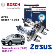 2 Pcs x Mentol Lampu Zesus Bosch Osram Halogen  Yellowish Headlamp Bulb H4 12v -Toyota Avanza (F600) 2009-2013