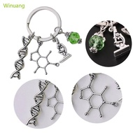 Winu DNA Keychain Biology and Chemistry Molecular Pendant Key Rings for Scientists