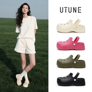 UTUNE Sandals for Women Thick Sole Clogs Shoes Men Beach Sandals Platform  EVA Soft Non-slip Hole Sh