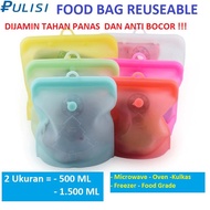 PULISI Reusable Leakproof Silicone Food Bag Food Container Food Bag/ Food Bag/