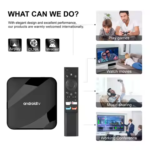 TV98 ATV W2 Smart TV Box Android 14 HD 8K 4K Amlogic S905W2 BT5.0 Dual Wifi 4G 32G 64G 3D voice remo