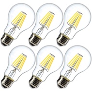 Dimmable 6W Vintage LED Edison Bulb 4000K Daylight White A19 /A60 LED Light Bulbs 600LM Led Filament