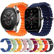 20 22mm Ocean Silicone Strap For Amazfit GTR 4 / 3 Pro/Stratos Band Wristband for Amazfit GTS 4 3/Bi