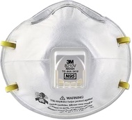3M 8210V Particulate Respirator with Cool Flow Valve, Grinding, Sanding, Sawing, Sweeping, Woodworki