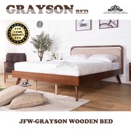 *100% SOLID WOOD [JFW- GRAYSON SOLID WOOD BED] 3 YEARS WARRANTY /HEAVY DUTY BED FRAME/ MUJI BED FRAM