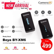 Boya BY-XM6 BY-XM6-S1 / BY-XM6-S2 2.4GHz Ultra Compact Wireless Lavalier Mic Microphone for Phone Ca