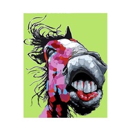 Be BJ2 Animal 40x50cm diy oil painting paint by number diy big mouth horse diy digital oil painting 