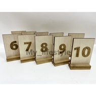 Table Number Wood Slot-in Type/ Dine in Table Number