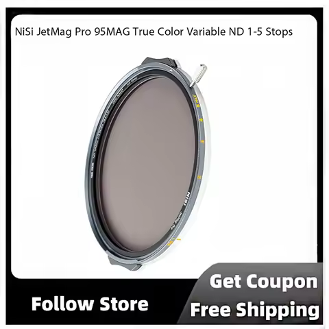 NiSi JetMag Pro 95MAG True Color Variable ND 1-5 Stops - Magnetic Adjustable Neutral Density Filter,