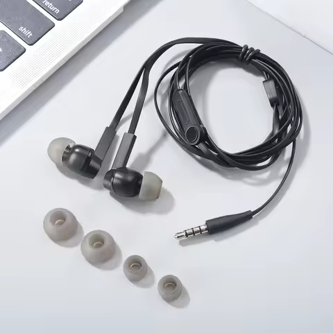 Original 3.5mm Earphone For Motorola G85 G84 G64 G34 G54 G24 G14 In Ear Wired Sport HeadPhone With M