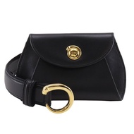 【日本直送】卡地亞 CARTIER Panther 豹紋腰帶 附小包 小牛皮 x 鍍金 黑色 女款【二手】