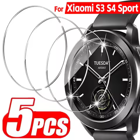 1-5pcs Tempered Glass for Xiaomi Watch S3 S4 ESIM HD Clear Screen Protector Anti-scratch 9H Hardness