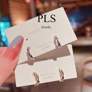 PLS Silver 925 Mini Hoop Earrings for Women Fashion Loop Ear Stud Piercing Hikaw Jewelry