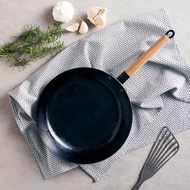 日本like-it 日製多功能平底鐵鍋-26cm (附收納架)