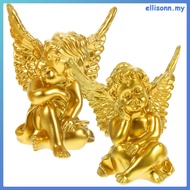 2pcs Resin Angel Statue Memorial Angel Statue Angel Photo Prop Decorations ellisonn