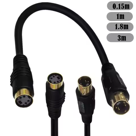 S-Video 4pin Male to Female Cable, S Video to Composite Video Adapter Cable for PC Computer Video AV