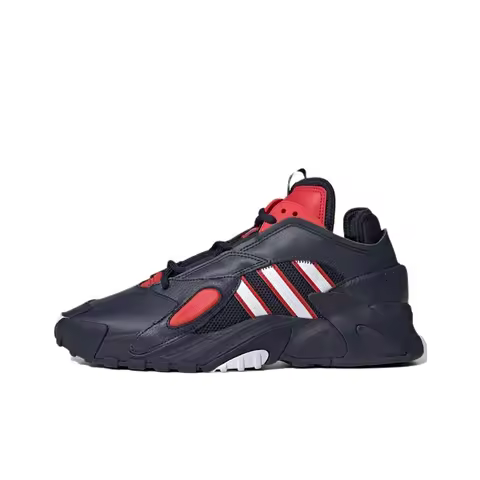 Adidas Originals Streetball Leather Slip Resistant Abrasion Resistant Mid top Casual Shoes Men's Blu