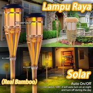 ✨2PCS Pelita Buluh Lampu raya solar Pelita Raya Bamboo Waterproof Lampu Pelita solar Blink Lampu hia