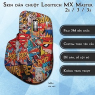 Logitech MX Master 2s / 3 / 3s pop art mouse Skin | 3M Anti-slip Film Sticker