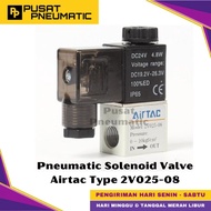 2V025-08 Pneumatic Solenoid Valve Airtac 2V 025-08 Solenoid Valve Switch Airtac 2/ 2 Way Single Coil