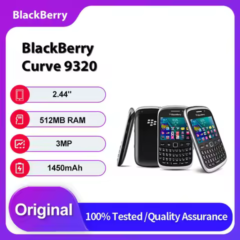 Original Unlocked BlackBerry Curve 9320 2G/3G Bluetooth Mobile Phone QWERTY Keyboard 1450mAh 2.44 in