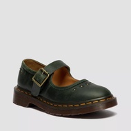 Genuine Dr.Martens Mary Jane Flower Crazy Horse Leather Shoes