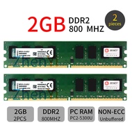 Desktop Memory 4GB 2x 2GB KVR800D2N6/2G PC2-6400 DDR2 800MHz DIMM RAM