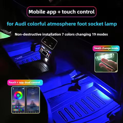 LED Car Interior Atmosphere Lamp Footwell Light Decoration Accessories For AUDI A1 A4 B7 B8 B9 A5 A6