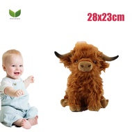 27CM Highland Cow Plush Toy Kawaii Simulation Soft Stuffed Animal Cow Plushie Baby Toys Perfect Christmas Gift Birthday Gift For Kids Boys Girls