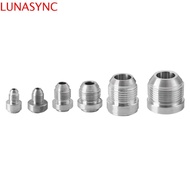 LUNASYNC Straight Male Weld Fitting Adapter, External Thread Aluminum Silver Male Aluminium Weld, Ro