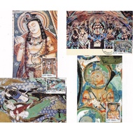 Tem sưu tập MS 2008 16 Tem Trung Quốc Tranh đá Phật giáo ở Động Kizil ( 4 tem )