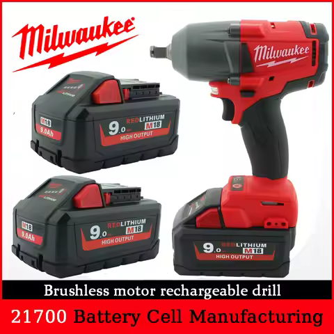 Milwaukee 18V Battery9AH 21700 813NM Large Torque Cordless Wrench Brushless Electric Impact Wrench R
