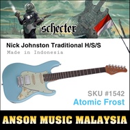 Schecter Nick Johnston Traditional HSS Electric Guitar, Atomic Frost