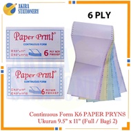 HIJAU MERAH Continuous Form Paper Prins 9.5 x 11" (Full) Or 9.5 x 11/2 " (For 2) 6 Copies (White - R