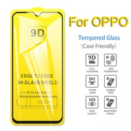 9D Full Cover Tempered Glass Oppo F9 R17 A60 A18 A38 A58 A78 A55 A57 A77 A76 A96 A7 A5s A16K A17K A1