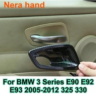 For BMW 3 Series E90 E92 E93 2005-2012 325 330 Interior Door Handle Bowl Trim Carbon Fiber Interior 