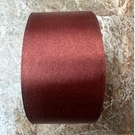 Dark Brown Satin Ribbon 4 cm 25 yards 23 meters instant delivery to Jogja area