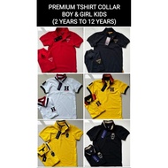 Tshirt Premium Cotton Boy Kids Baju Raya Tshirt Kolar Budak Baju kolar Budak Lelaki Murah (2 YEAR–12