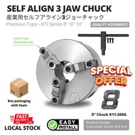 3 Jaw Chuck 8“ 200mm Self Align 3 Jaw Industrial Clamping Lathe Milling Chuck K11 200A