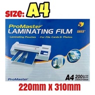 Plastik Laminate A4 PROMASTER Kertas Laminate Film A4 Laminating Film Laminating A4 Film Laminate Pa